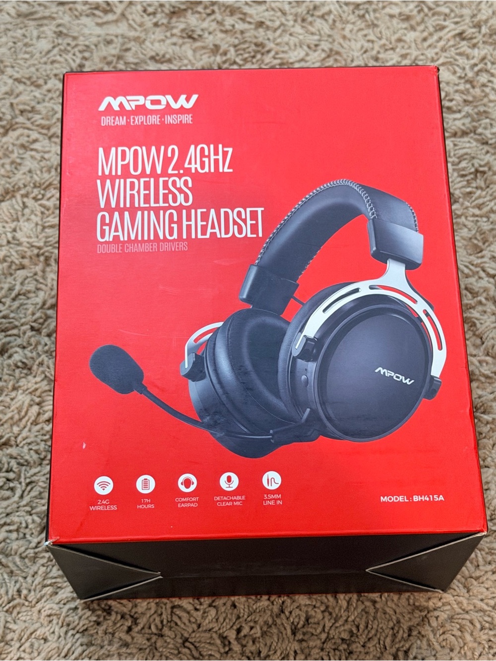 MPOW 2.4GHZ Wireless Gaming Headset, BH415A